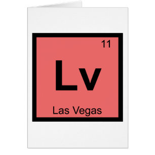 Cartão Lv - Las Vegas Nevada Tabela Periódica Química
