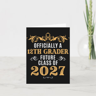 Cartão Ly um aluno da 12ª série Future Cl 2027 Vintage Pr