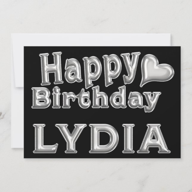 Cartão Lydia Happy Birthday Karte Grußkarte mit Herz (Frente)