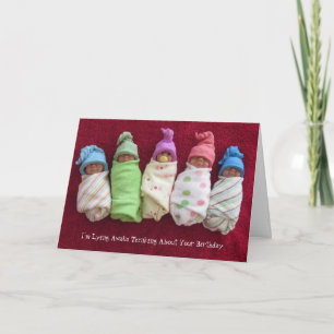 Cartão Lying Awake: Clay Babies, Sculptures: Birthday