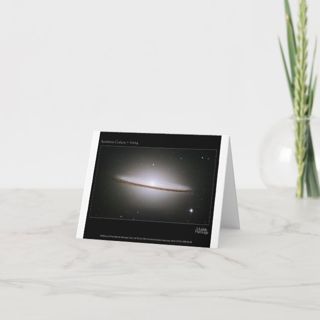 Cartão M104, a galáxia do Sombrero (NGC 4594) (Frente)