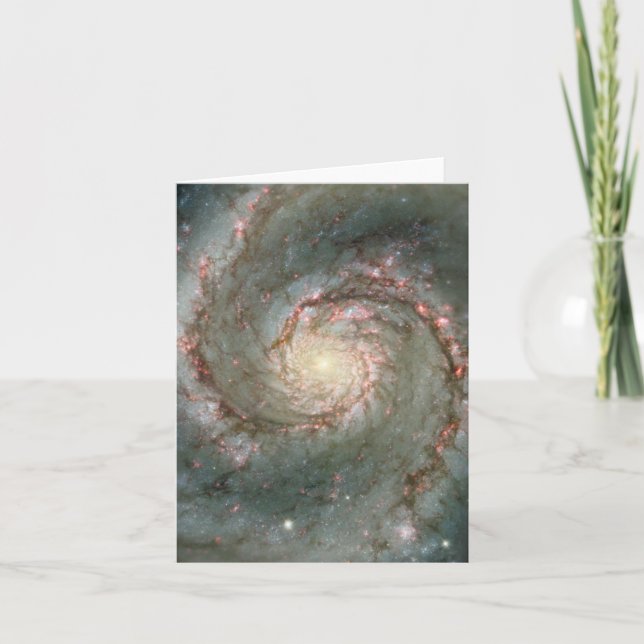 Cartão M51 Whirlpool Spiral Galaxy Note Card (Frente)