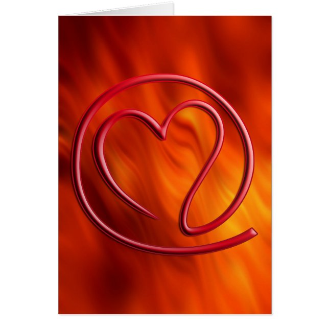 Cartão m a i l 4 | vermelho-fogo (Frente)