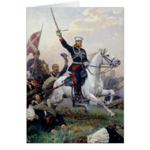 Cartão M.D. geral Skobelev no Russo-Turco