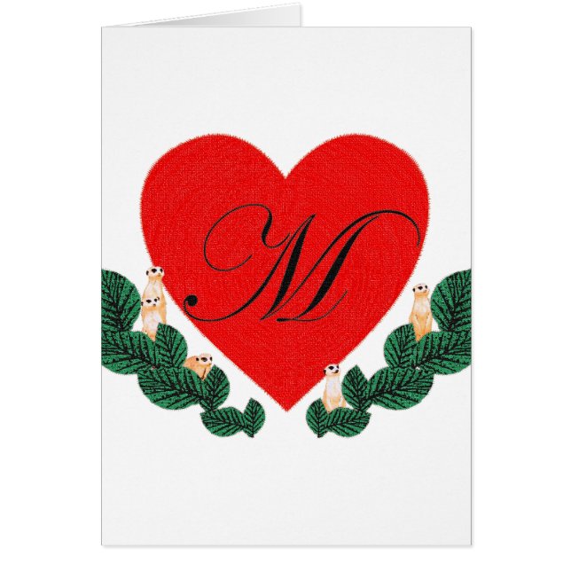 Cartão M num coração (Frente)