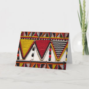 Cartão Maasai Tribal Beadwork