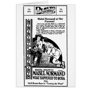Cartão Mabel Normand o que aconteceu a Rosa 1921