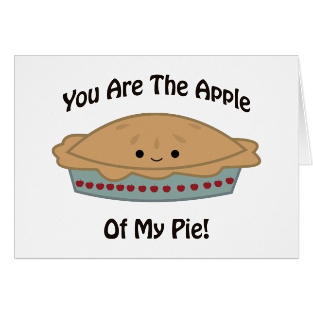 Cartão Maçã da minha tarte (Frente horizontal)