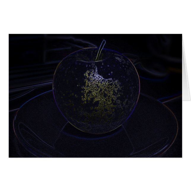 Cartão maçã ouro (Frente Horizontal)