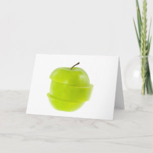Cartão Maçã verde fatiada