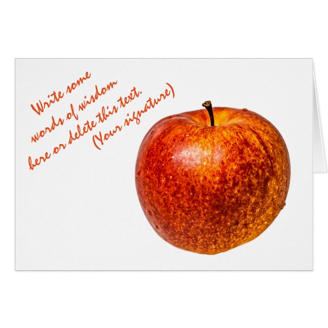 Cartão Maçã vermelha (Frente Horizontal)