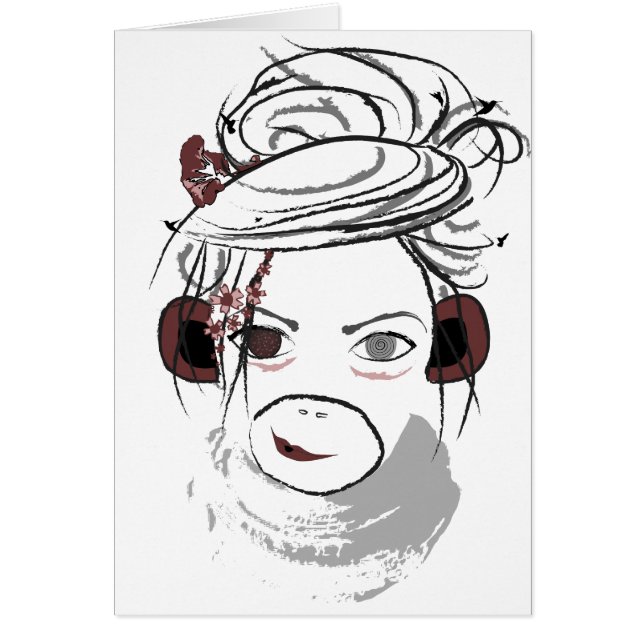 Cartão macaco. (Frente)