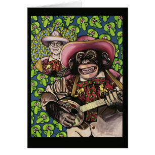 Cartão macaco 1 do banjo