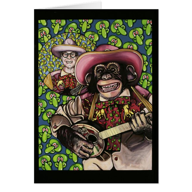 Cartão macaco 1 do banjo (Frente)