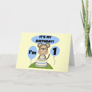 Cartão Macaco Aniversário Garoto 1rua