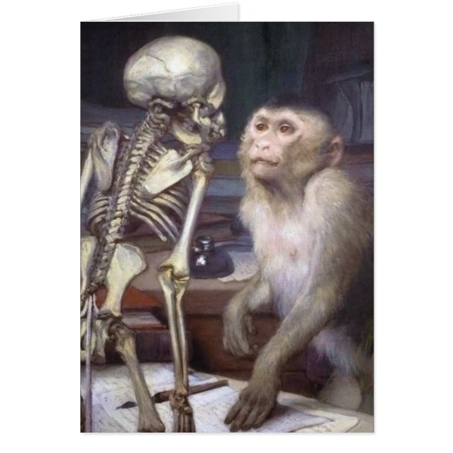 Cartão Macaco antes do esqueleto (Frente)
