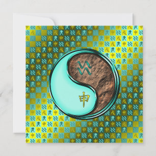 Cartão Macaco Aquário e Terra