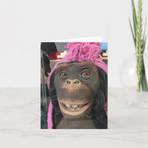Cartão macaco atrevido