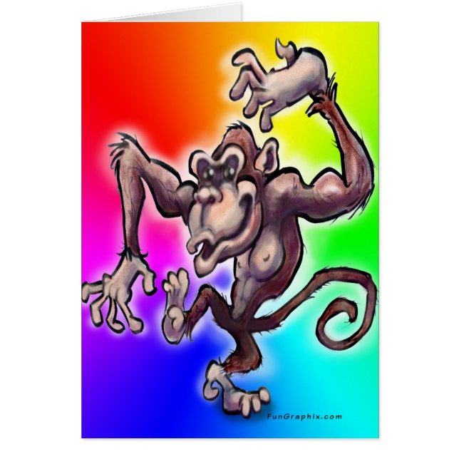 Cartão Macaco bobo (Frente)