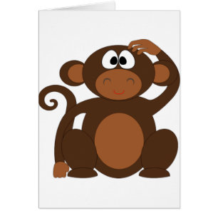 Cartão Macaco-Cinto