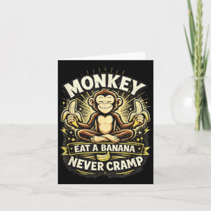 Cartão Macaco Cólica Humor de Selva Design Banana