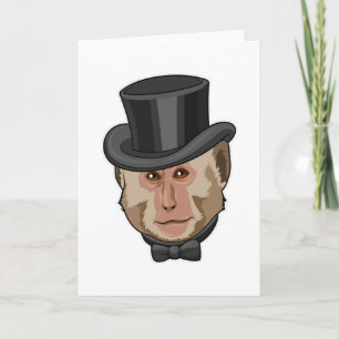 Cartão Macaco com Cilindro