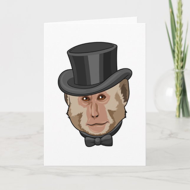 Cartão Macaco com Cilindro (Frente)