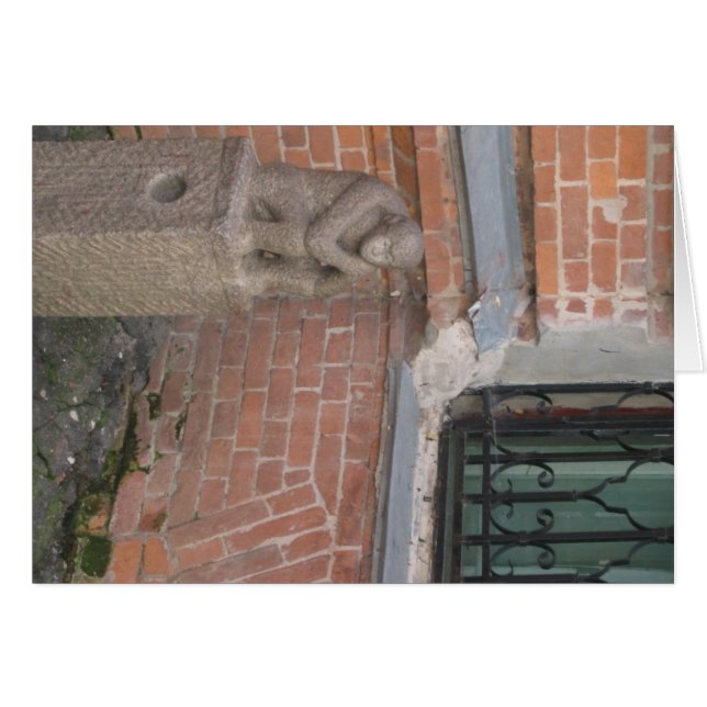 Cartão Macaco contemplativo (Frente horizontal)