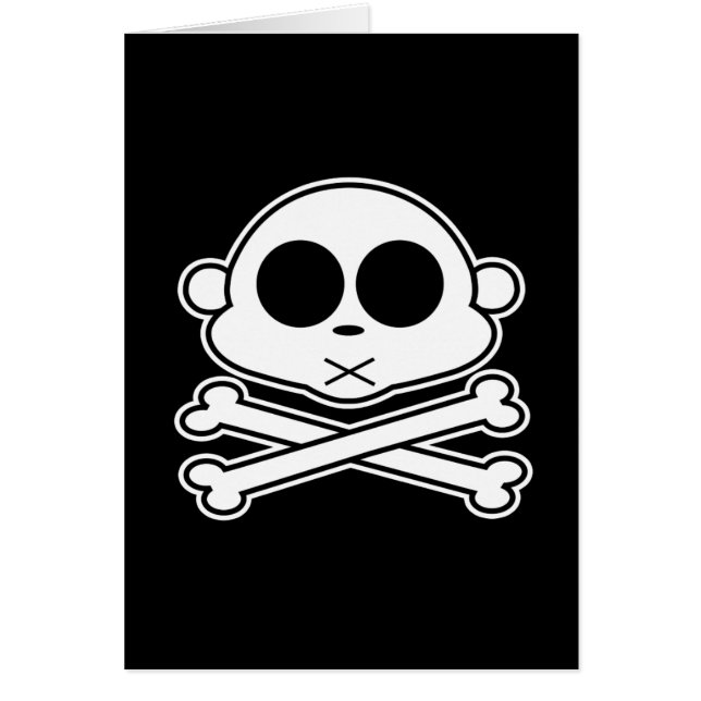 Cartão Macaco Cross Bone (Frente)