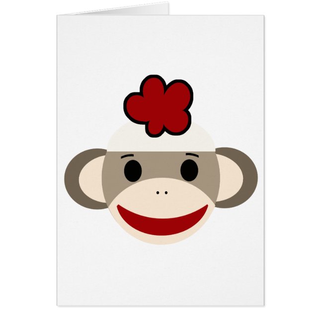 Cartão macaco da peúga (Frente)