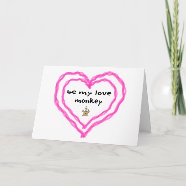 Cartão Macaco de Amor (Frente)