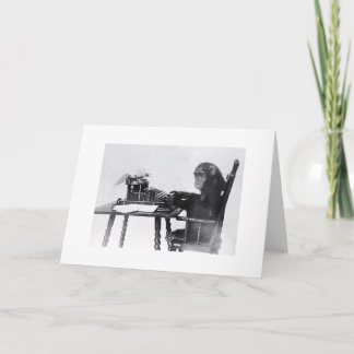 Cartão Macaco de Digitação