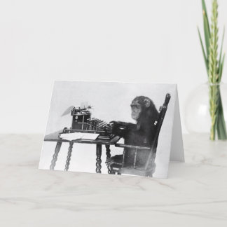 Cartão Macaco de Digitação