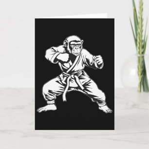 Cartão Macaco de Karatê Taekwondo Kickboxing Mma Judô Mac