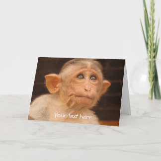 Cartão Macaco, Dia de os pais Personalizado