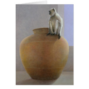 Cartão Macaco do templo