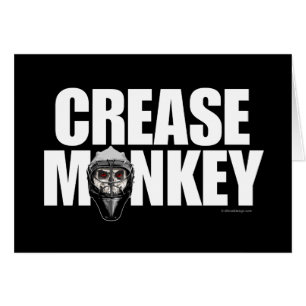 Cartão Macaco do vinco (Goalie do hóquei)