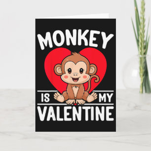 Cartão Macaco é meu coração de valentim Macaco fofo do di