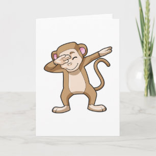 Cartão Macaco em Dança Hip Hop Dab