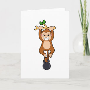 Cartão Macaco em Fortalecimento com Dumbbell