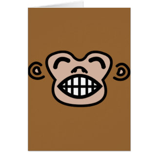 Cartão macaco engraçado