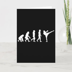 Cartão Macaco Gorila Evolução Humana Engraçada Karatê Box