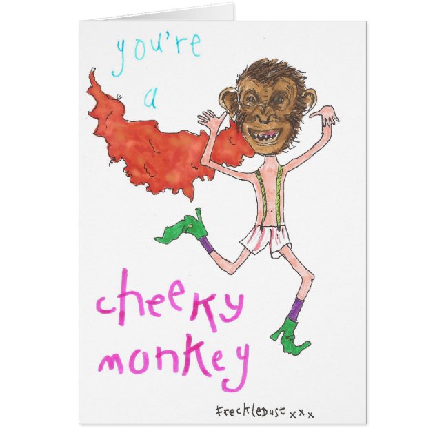 Cartão macaco insolente (Frente)
