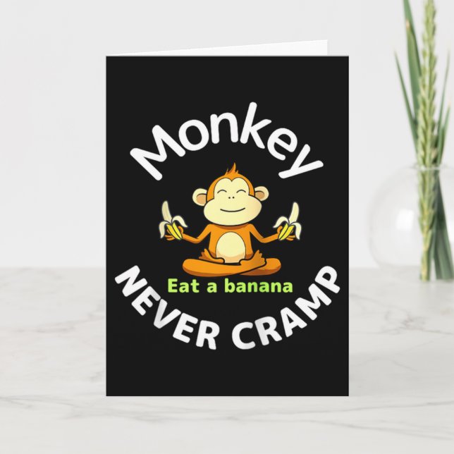 Cartão Macaco Nunca Espasmo Come Uma Camiseta Reglan De B (Frente)