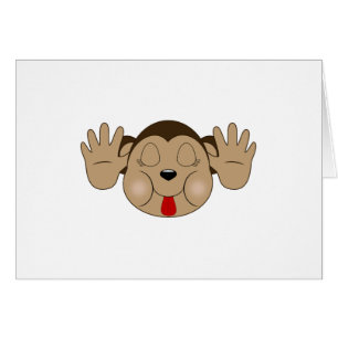 Cartão Macaco Saindo da Língua
