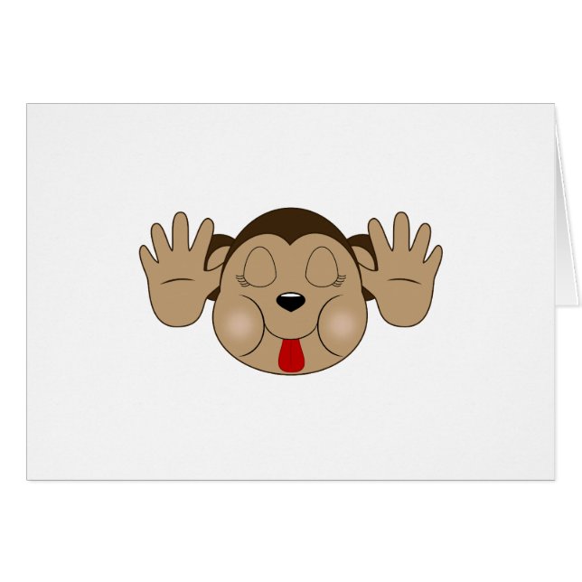 Cartão Macaco Saindo da Língua (Frente Horizontal)