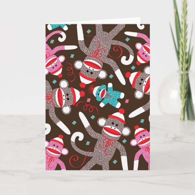 Cartão Macaco Sock (Frente)