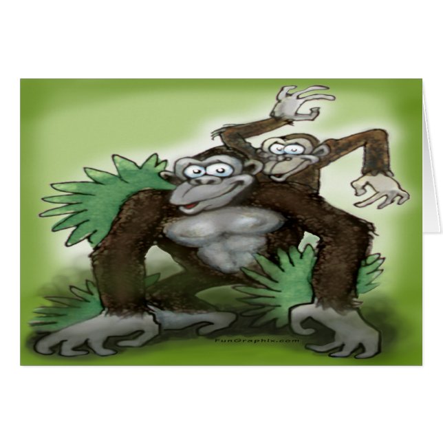 Cartão Macacos (Frente Horizontal)