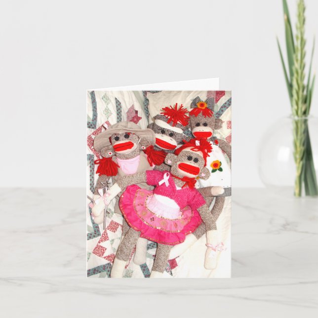 Cartão Macacos-meias para a Carteira Cura de Amigos (Frente)