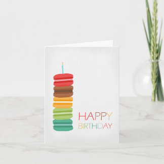 Cartão Macaron Stack Cake - Birthday Card